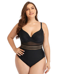 Ocevara Black Sweetheart Neckline Hollow One-Piece Swimsuit - image 7