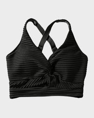 Ocevara Ocevara - Textured Knot-Front High-Waisted Bikini Set - image 39