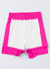 Ocevara Ocevara - Pink Solid Color Simple Versatile High Waist Swim Short - image 8