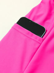 Ocevara Ocevara - Pink Solid Color Simple Versatile High Waist Swim Short - image 13