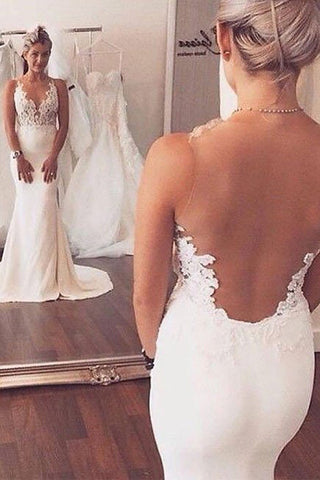 Sexy Wedding Dress,Lace Wedding Dresses,Mermaid Wedding Dress,Sheer Back Wedding Dresses,Beach Wedding Dress,Coast Wedding Dresses,Sexy Wedding Dresses,Ivory Wedding Gown,Long Wedding Dress,Long Wedding Dresses