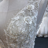 Gorgeous Appliques A-line V-neck Wedding Dress Beaded Bridal Gown OKV18