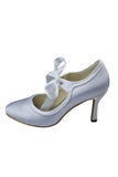 Simple White Close Toe Cheap Beauty Prom Shoe S95