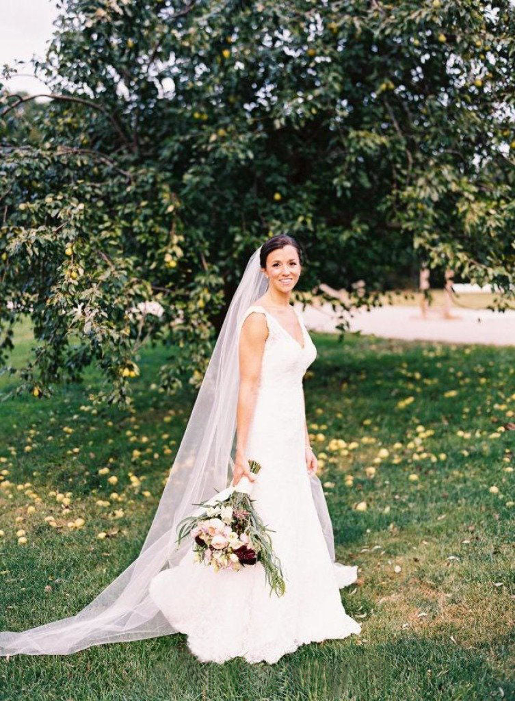 90 Inches Ivory Wedding Veils Chapel Length Cut Edge Veils WV12