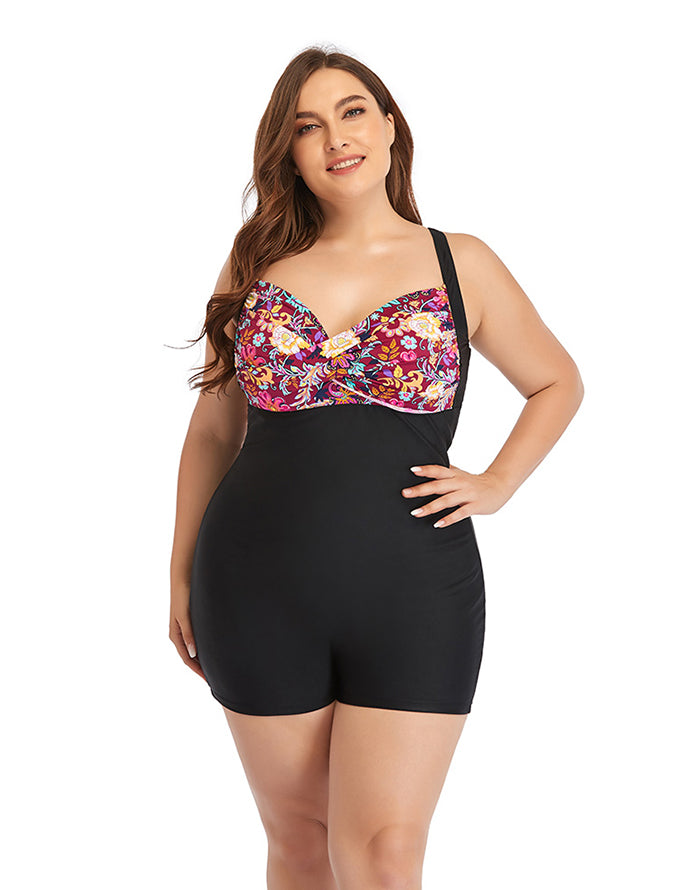 Floral Plus Size One-Piece Swimsuit Main image