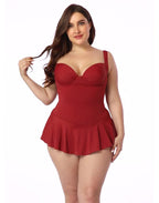 New Sweetheart Neckline Underwire One-Piece Swimsuit