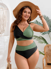 Wrap Colorblock Bikini Set
