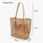 🔥Women's Swimming Beach Bag Portable One Shoulder Storage Bag Crossbody Bag Versatile Mesh Bag