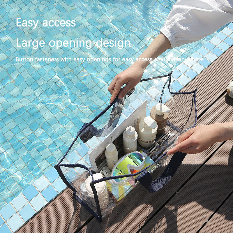 Large-capacity Swimming Bag Transparent Visible Waterproof Wash Bag Foldable Portable Storage Bag Secondary image
