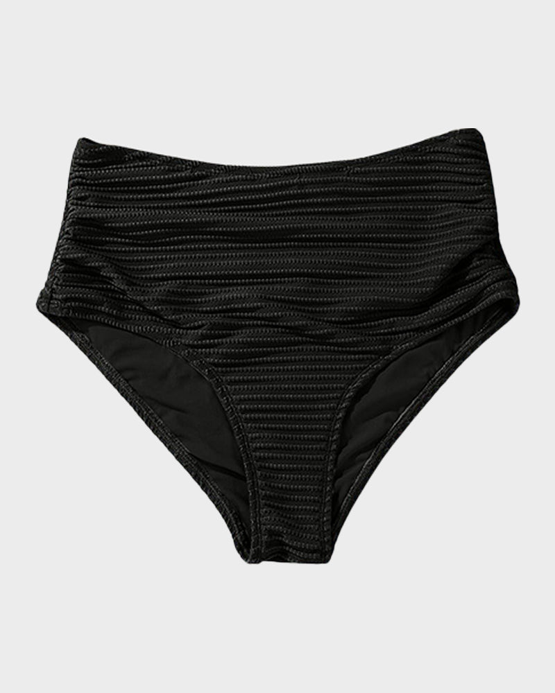 Ocevara Ocevara - Textured Knot-Front High-Waisted Bikini Set - image 29