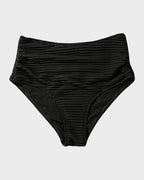 Ocevara - Textured Knot-Front High-Waisted Bikini Set