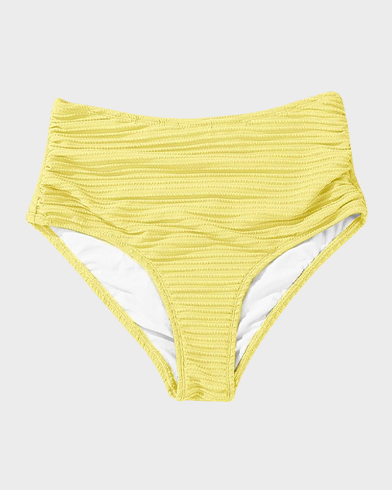 Ocevara Ocevara - Textured Knot-Front High-Waisted Bikini Set - image 31