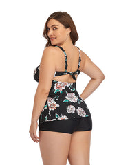 Ocevara Printed Camisole Plus Size Tankini Swimsuit - image 3