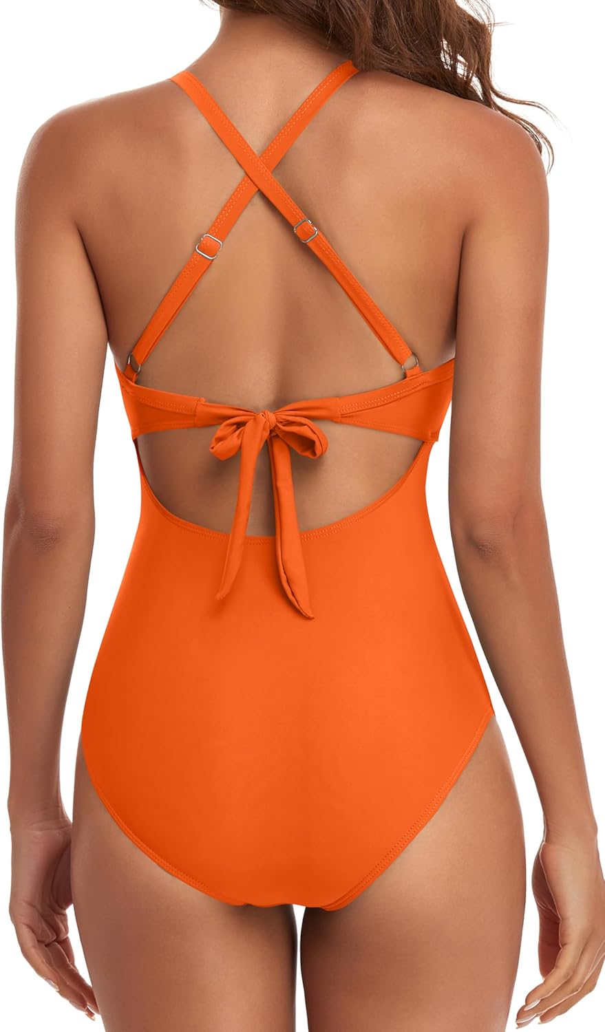 Ocevara - Women's One Piece Swimsuits Tummy Control Cutout High Waisted Bathing Suit Wrap Tie Back