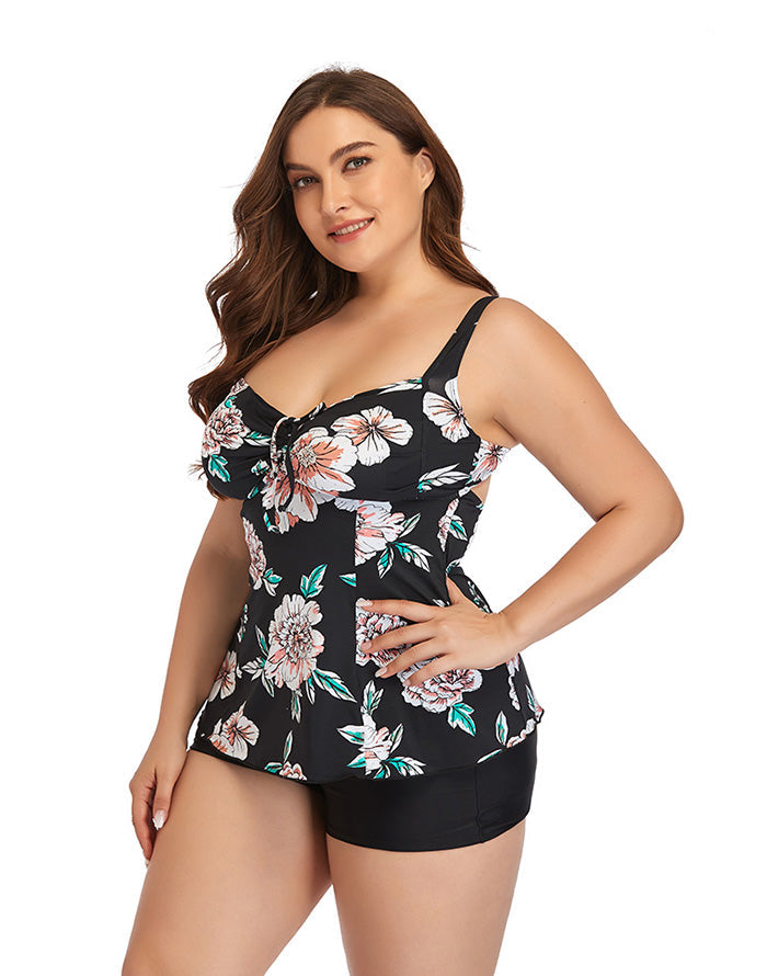 Ocevara Printed Camisole Plus Size Tankini Swimsuit - image 4