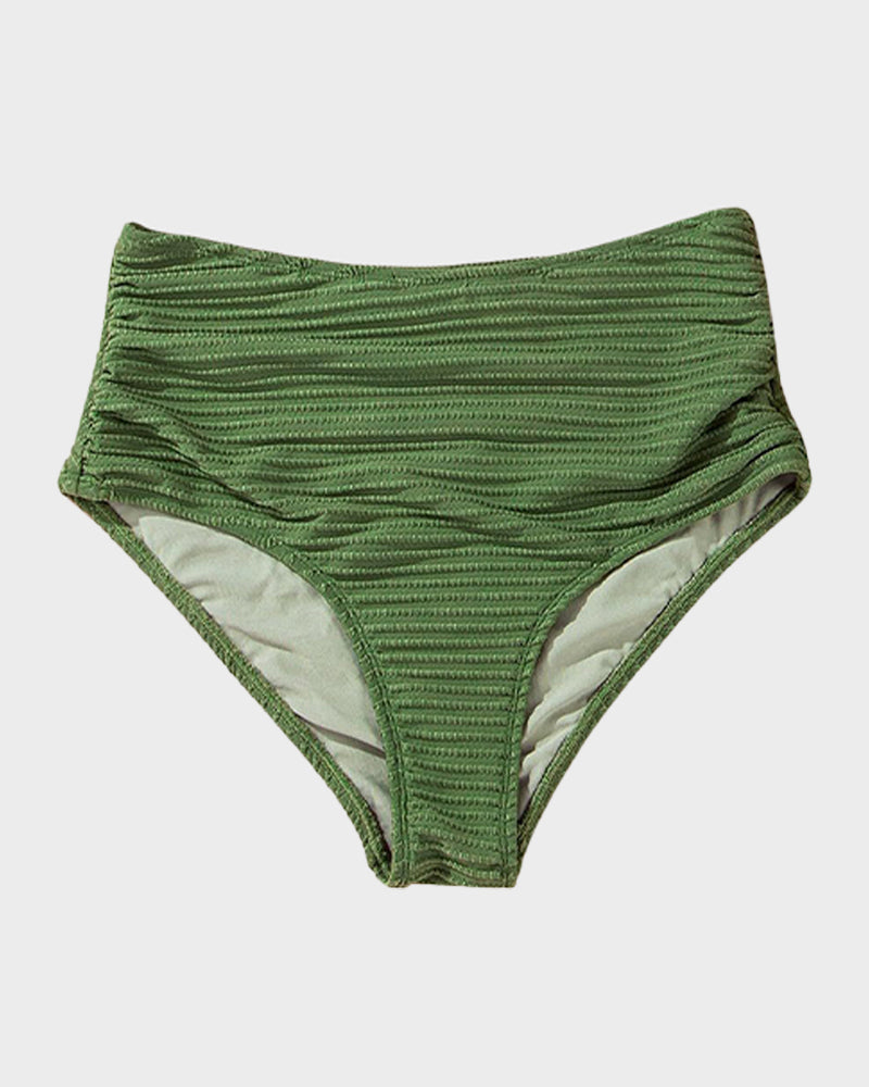 Ocevara Ocevara - Textured Knot-Front High-Waisted Bikini Set - image 34