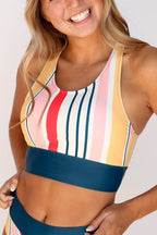 Brook side Color block Bikini Set
