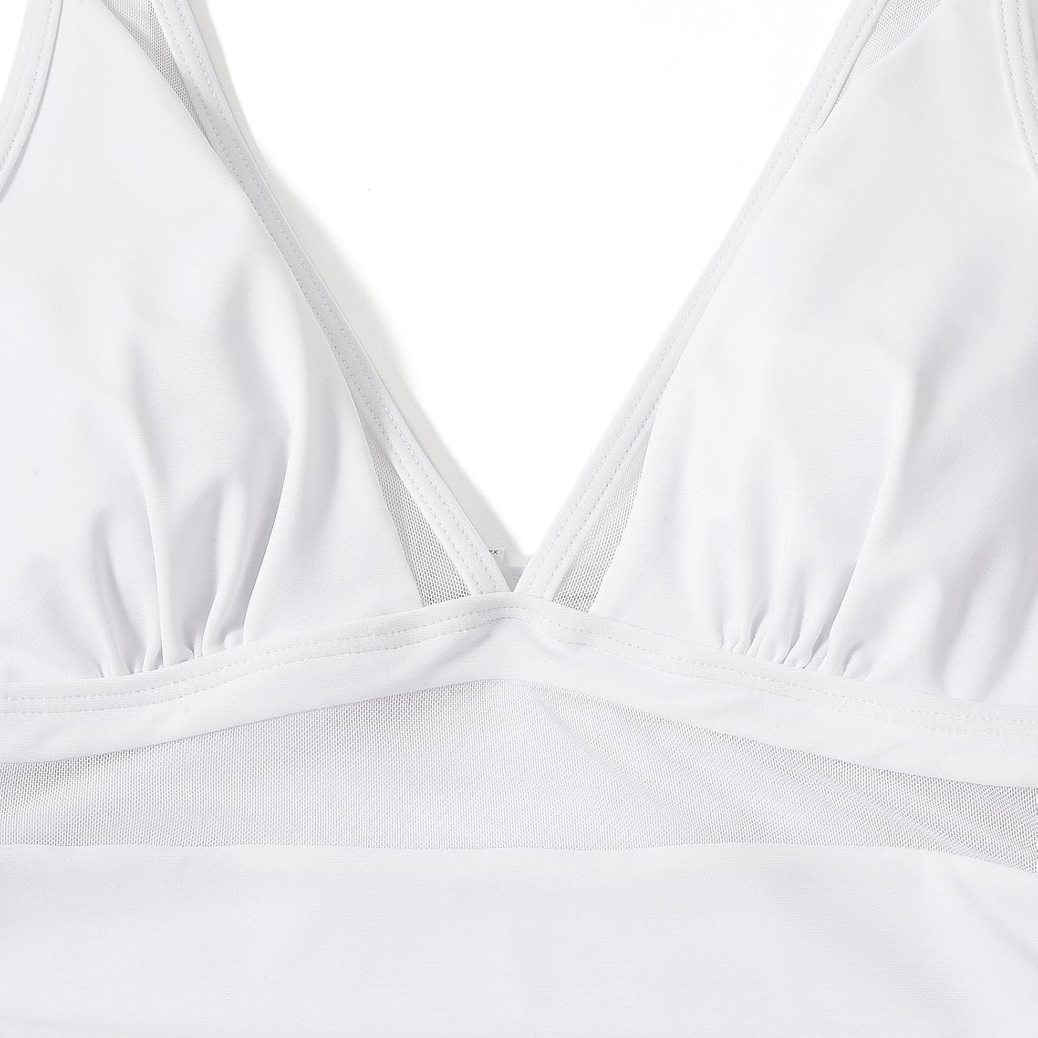 Ocevara - Women Sexy Mesh Tummy Control Swimsuit Push Up High Waisted Bathing Suit