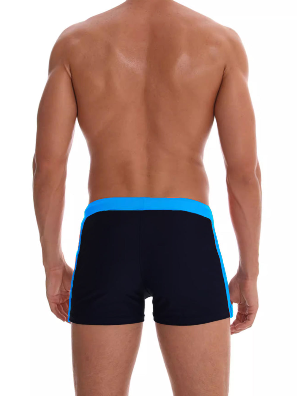 Men's Slim Fit Drawstring Square-Leg Swim Trunks