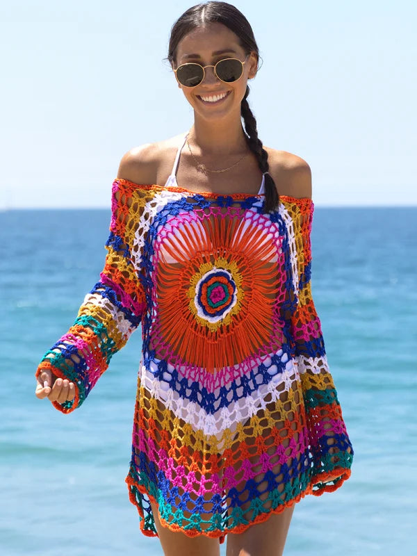 Ocevara Rainbow Embroidered Cover-Ups - image 1