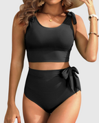 Ocevara - Two Piece High Waisted Swimsuits Women Tummy Control Bikini Modest Bathing Suit