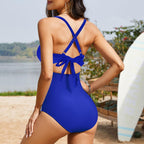 Ocevara - Women's One Piece Swimsuits Tummy Control Cutout High Waisted Bathing Suit Wrap Tie Back