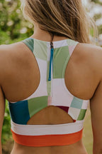 Ocevara - Multi-Colored Pixel Color block Bikini