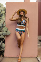 Brook side Color block Bikini Set