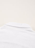 Ocevara - White Solid Color Long Sun-proof Cardigan Cover Up