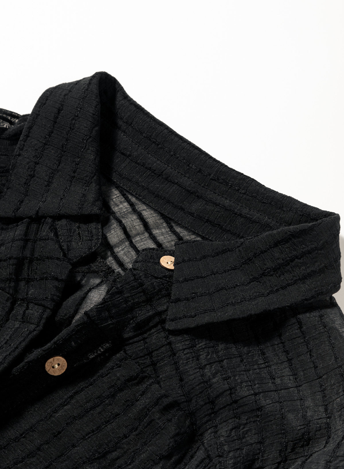 Ocevara - Black Solid Color Tie Sun-proof Belt Sexy V Neck Cover Up