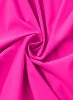 Ocevara - Pink Solid Color Simple Versatile High Waist Swim Short