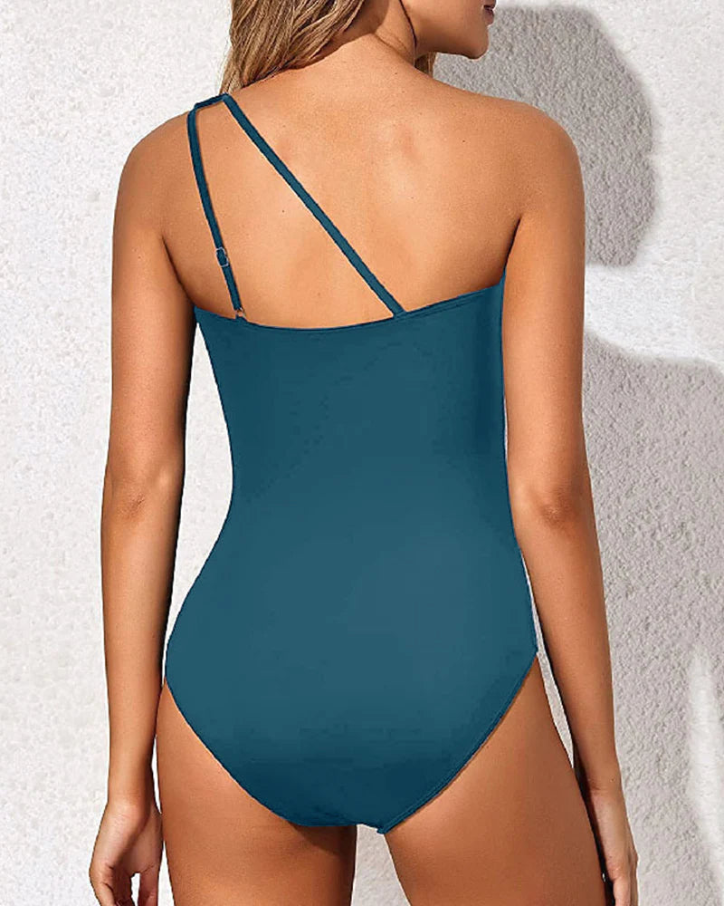 Ocevara - One Shoulder One Piece Swimsuit for Women Tummy Control Bathing Suits Secondary image