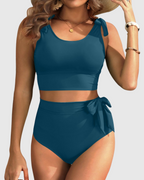 Ocevara - Two Piece High Waisted Swimsuits Women Tummy Control Bikini Modest Bathing Suit