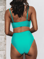 Ocevara - V-Neck High Waist Bikini