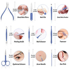 Manicure Pedicure Set, 12 Pcs Nail Care Kit for Women, Mens Nail Grooming Kit, Manicure & Pedicure Tools & Accessories, Pink Nail Kit Manicure Set Luxury Leather Case for Home Salon Use