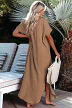 Ocevara - White Solid Color Long Sun-proof Cardigan Cover Up