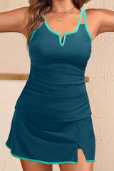 Two Piece Bathing Suits with Pockets Tummy Control V-Wire Swimwear