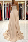 A-Line Chiffon One Shoulder Long Appliques Prom Dress. Formal Evening Dress OK1194