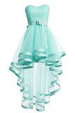 Short Front Long Back Pretty Tulle Mint Homecoming Dress K288