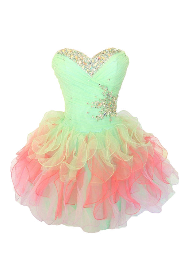 Colorful Short Ball Gowns Cute Girly Homecoming Dress K296
