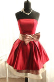 Sparkly Red Simple Handmade Short Pretty Homecoming Dress K305
