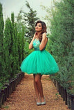 Gorgeous Green Short Tulle Homecoming Cocktail Dress K335