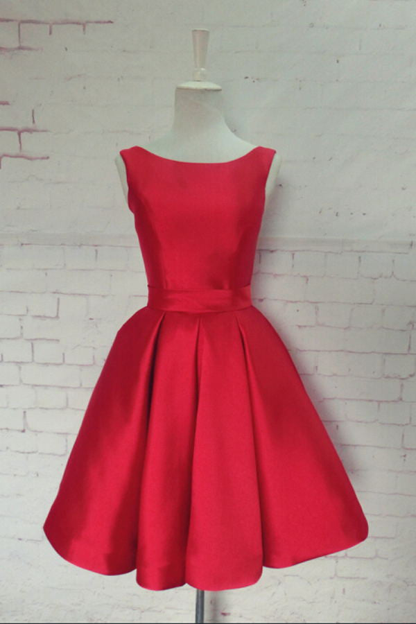 High Quality Short Handmade Light Red Pretty Homecoming Dress K378