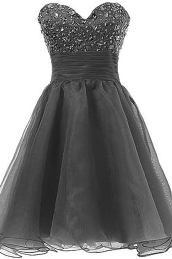 Grey Sweetheart Pretty High Low Homecoming Dresses Cocktail Dresses K389