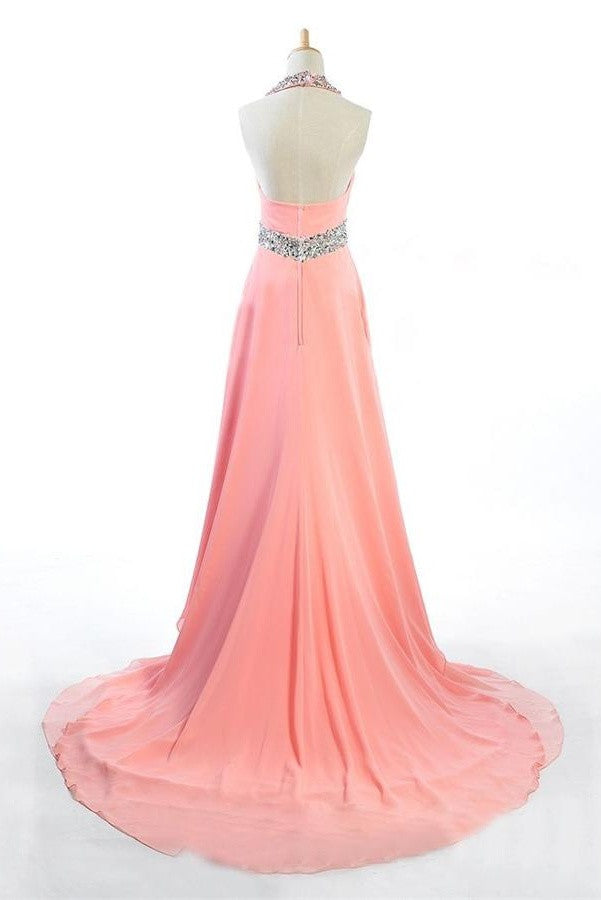 High Waist Long Chiffon Pregnant Dresses,Prom Dress