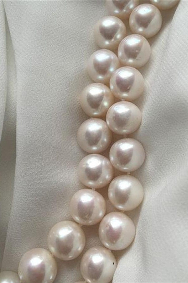 Beautiful Handmade Pretty Round Pearl Necklace P28