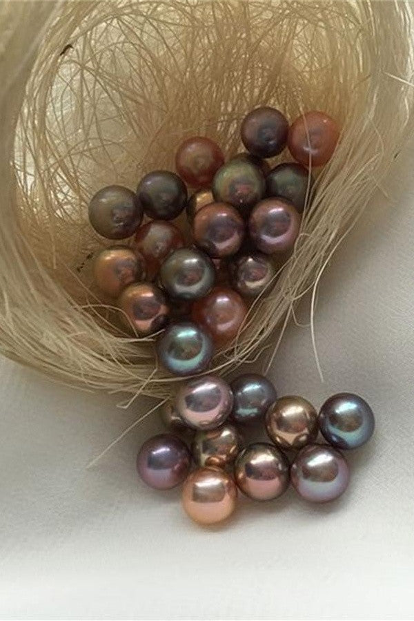 Various Bright Round Fresh Water Real Loose Pearl P31