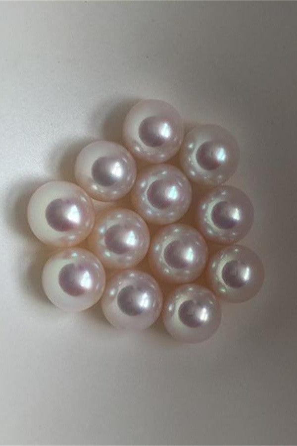 White AAAA 9-10mm Round Freshwater Loose Pearls P47