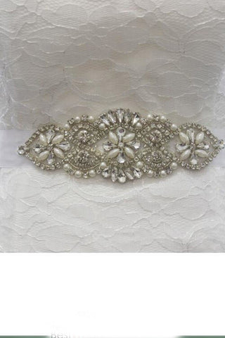 Beautiful Inspired Bridal Belts Pearl Rhinestone BS8