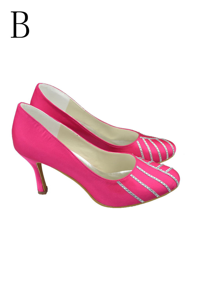 High Heel Beading Simple Close Toe Women Shoes S19